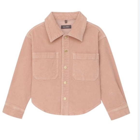 DL1961 Olivia Stretch Corduroy Shirt Kids | Rose Kids size 10-11 Y L - Picture 1 of 3